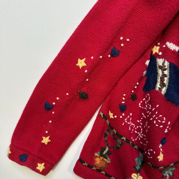 Vintage Y2K The Quacker Factory Ugly Christmas Sweater with Angels Size M - Picture 8 of 9